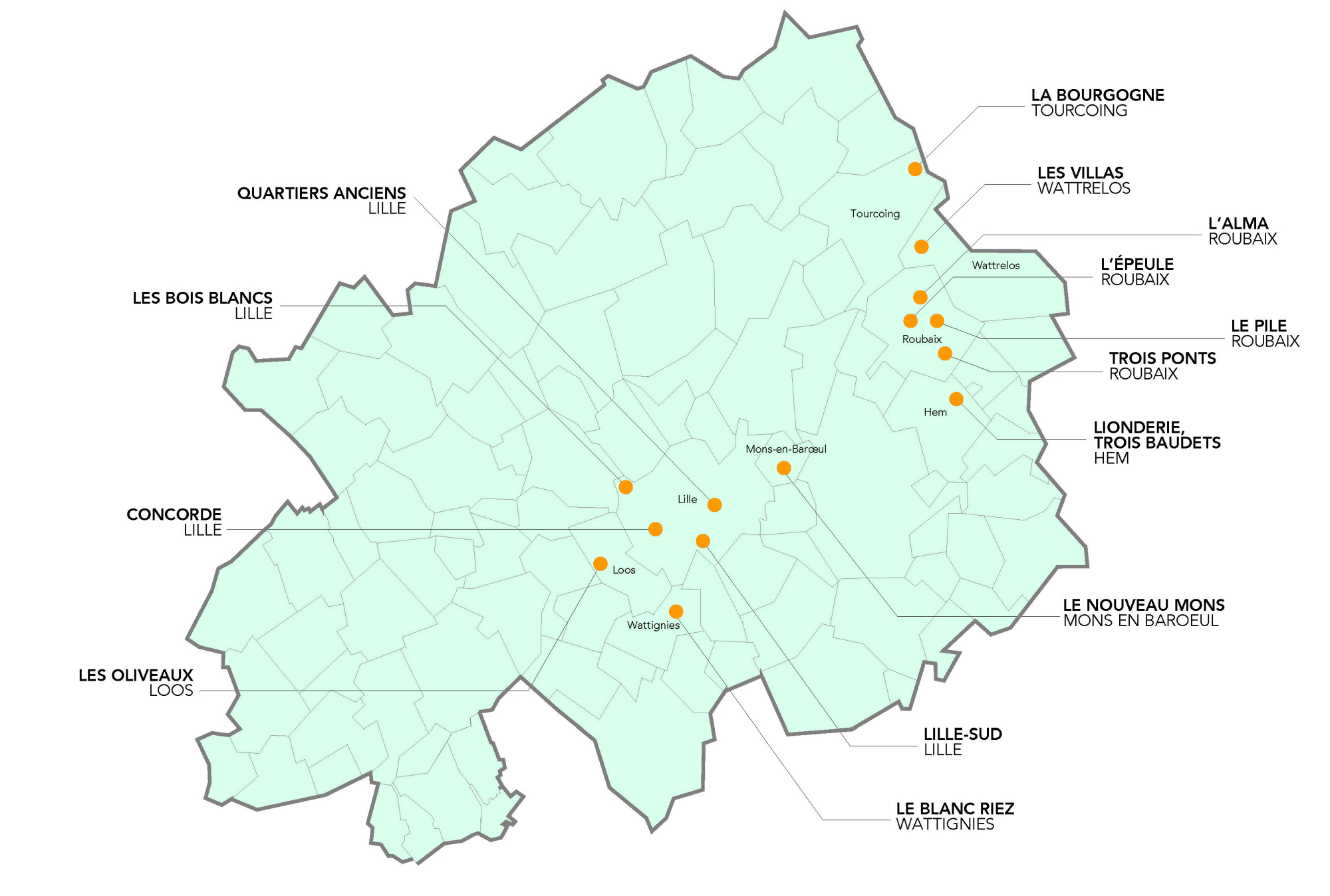 Carte du NPRU
